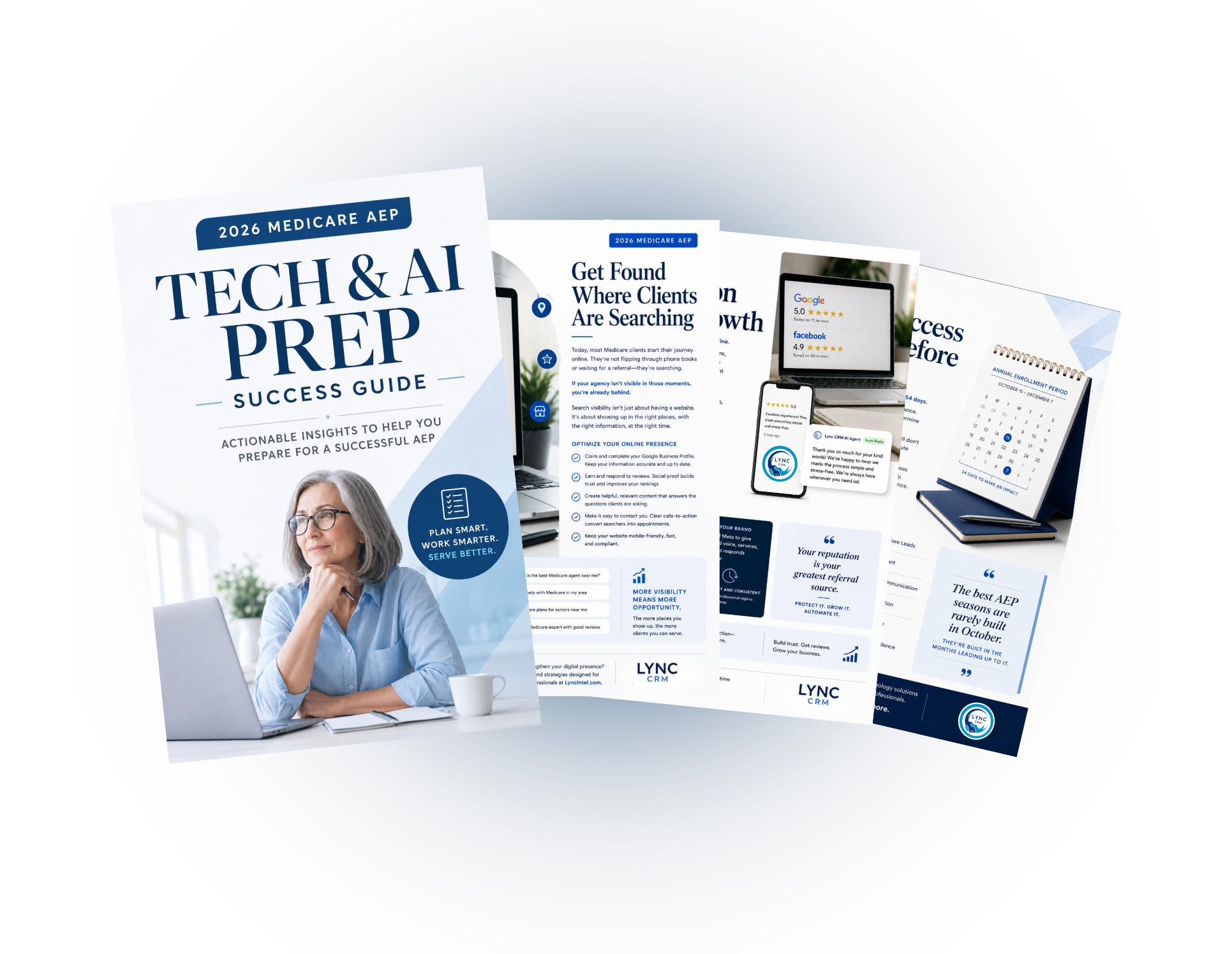 2026 Medicare Tech & AI Readiness Guide — cover and three interior pages fanned out